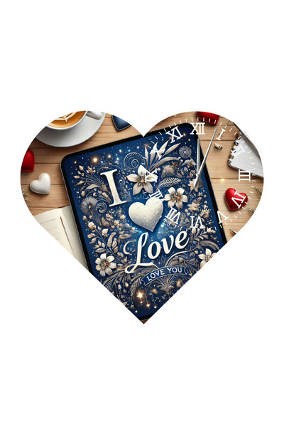 Ti Play Tİ-PLAY KS35 CEAS DE PERETE CADOU ÎN FORMA DE INIMĂ 30X30 CM