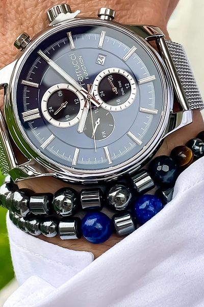 Ferrucci Men's Watch, All F. Active, Steel, 2 Years Warranty, Bracelet Gift