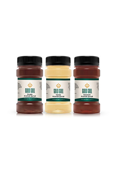 gold gull Karamel, Fındık & Vanilya Aromalı Kahve & Meyve Şurupları 3 X 80 Ml.