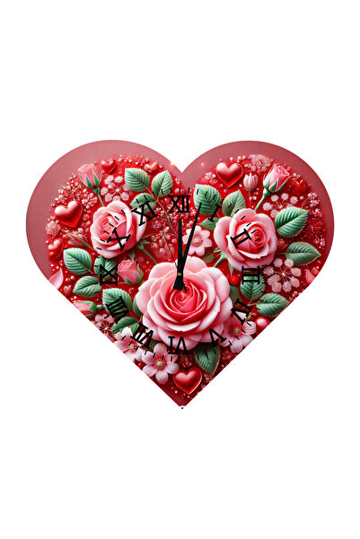 Ti Play Tİ-PLAY KS10 CEAS DE PERETE CADOU ÎN FORMA DE INIMĂ 30X30 CM