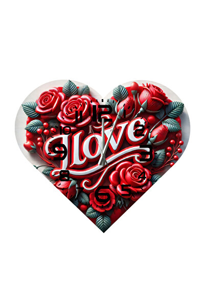 Ti Play Tİ-PLAY KS86 CEAS DE PERETE CADOU ÎN FORMA DE INIMĂ 30X30 CM