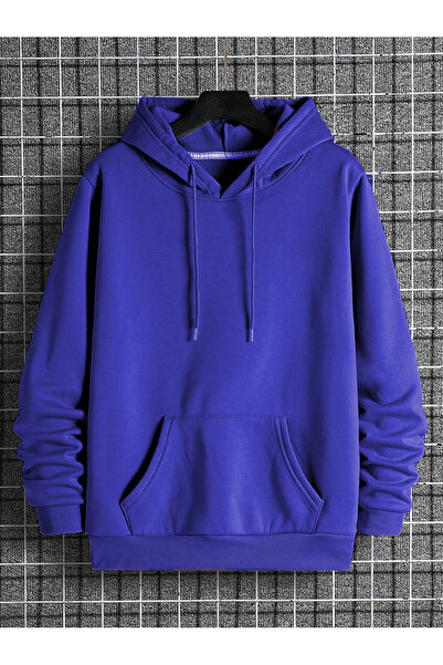 ALKANO Черно унисекс суичър с качулка