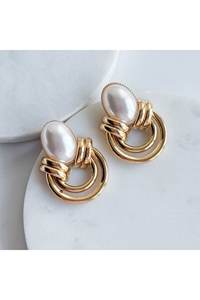 CHARMLUCKY ÇELİK İNCİ VİNTAGE KÜPE