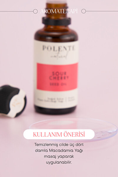 Polente Natural Vişne Çekirdeği Yağı - Soğuk Sıkım 30 ml