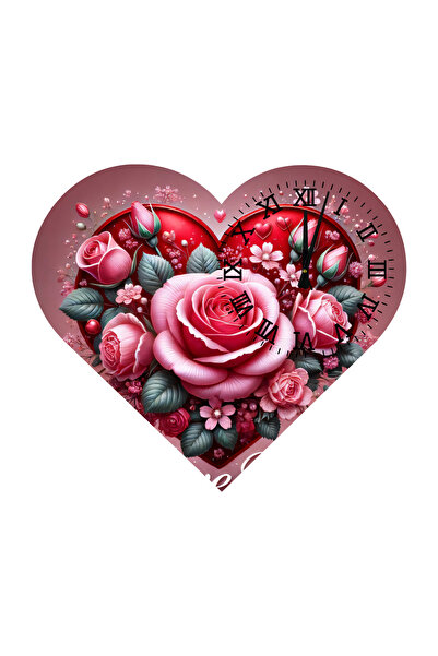 Ti Play Tİ-PLAY KS18 CEAS DE PERETE CADOU ÎN FORMĂ DE INIMĂ 30X30 CM