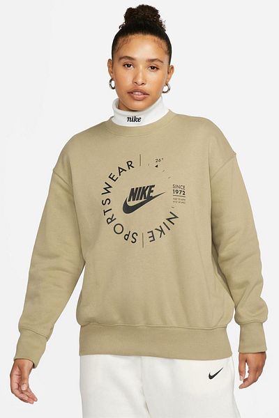 Nike Sportswear Utility Graphic Women's Oversize Sweatshirt Khaki