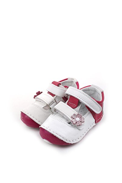 Walkenzo 3938 Rahat Ortopedik Taban Deri Ilk Adım Kız Bebek Ayakkabısı