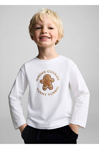 MANGO Baby Μπλουζάκι με πρωτοχρονιάτικο σχέδιο