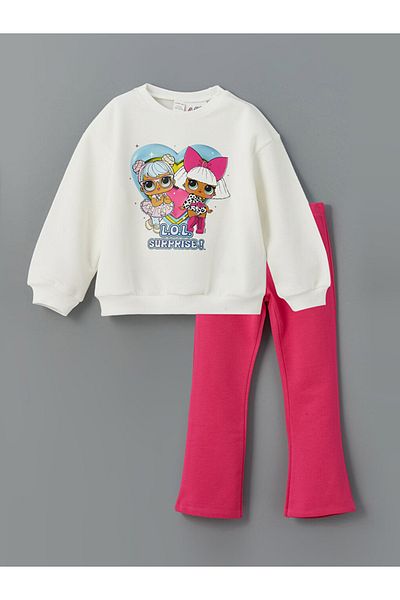LC Waikiki Lcw Kids Lol Surprise Printed Girl's Sweatshirt and Leggings 2-Pack