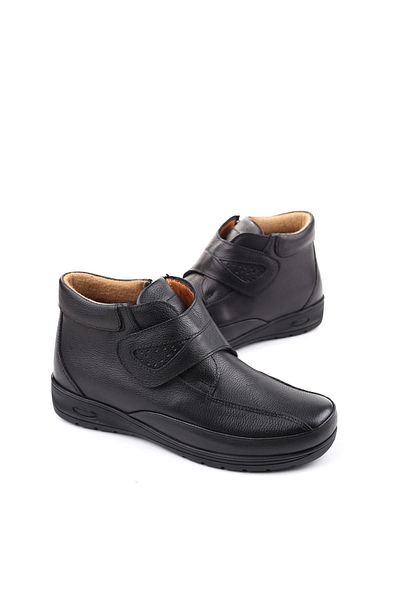 Dericibey 221 Genuine Leather Orthopedic Sole Velcro Mother Boots