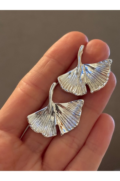 MioArt Ginkgo Biloba Yaprağı Detaylı Şık Kadın Bijuteri Küpe