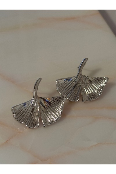 MioArt Ginkgo Biloba Yaprağı Detaylı Şık Kadın Bijuteri Küpe
