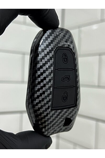 BARKAS ELEKTRONİK Κάλυμμα θήκης κλειδιού από άνθρακα για Citroen C3 C4 Cactus...