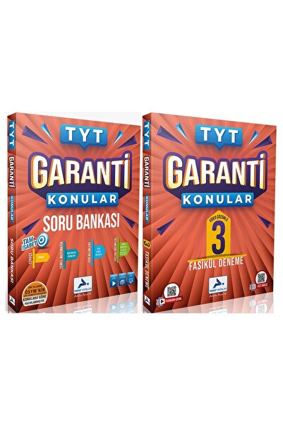 paraf yayınları Yks Tyt Garanti Konular Soru Bankası + 3 Fasikül Deneme
