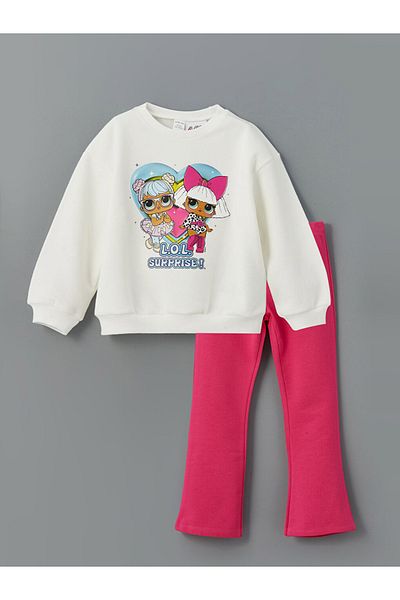 LC Waikiki Lcw Kids Lol Surprise Printed Girl's Sweatshirt and Leggings 2-Pack