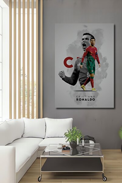Teona Ahşap Cristiano Ronaldo Ahşap MDF Dekoratif Ev/İşyeri Duvar Tablo Dikdö...