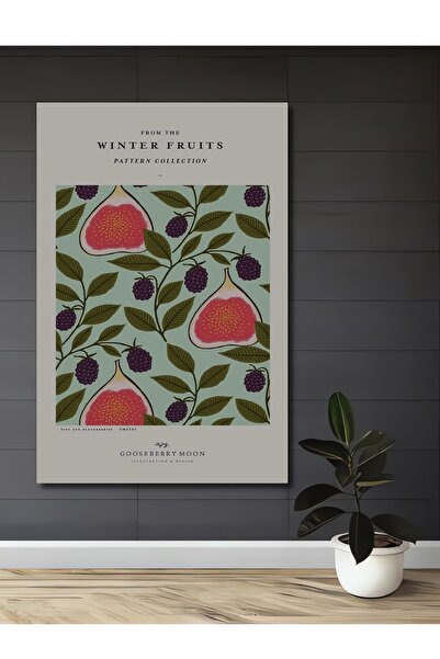 Teona Ahşap Pictură în creion fină cu motive de fructe, pictură decorativă di...