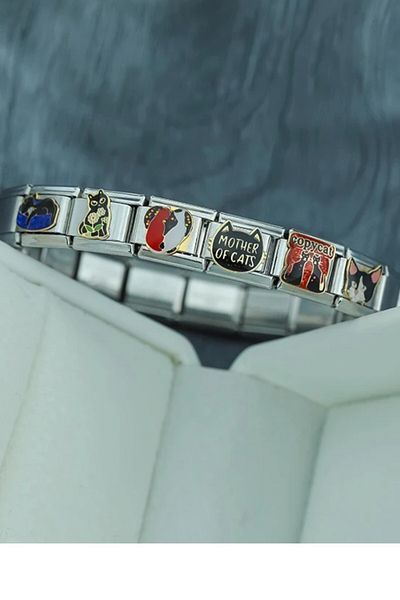 Dumledo Italian Steel Patterned Mother of Cats (Mother of Cats) Charm