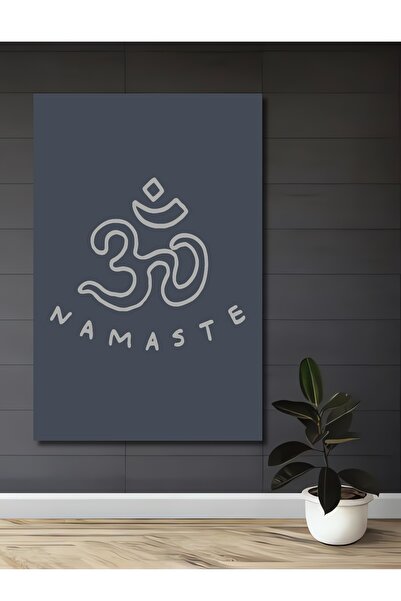 Teona Ahşap Simbolul Namaste Om, pictură decorativă din lemn MDF pentru peret...