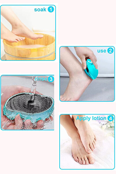 Uni zer Nano Kristal Ayak Topuk Törpüsü Nasır Ölü Deri Temizleyici Pedikür Peeling Aleti