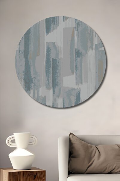 Teona Ahşap Pictură decorativă abstractă din lemn MDF pentru perete pentru casă/lugar de muncă Pictură rotundă pentru perete pentru casă/lugar de muncă