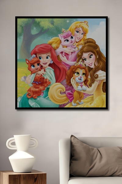 Teona Ahşap Tablou decorativ din lemn MDF, dreptunghiular, cu aspect de cadru...