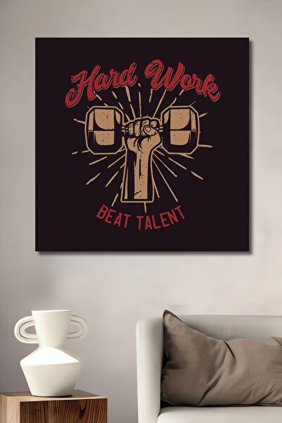 Teona Ahşap Sforțare și angajament în muncă, pictură decorativă pe perete din...