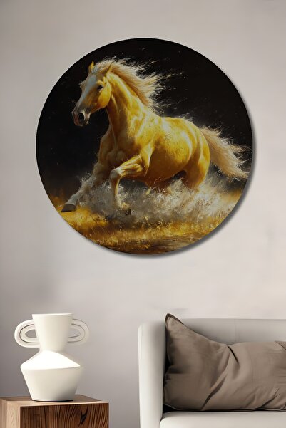 Teona Ahşap Pictură murală decorativă din lemn MDF, cu cal în galop, pentru c...