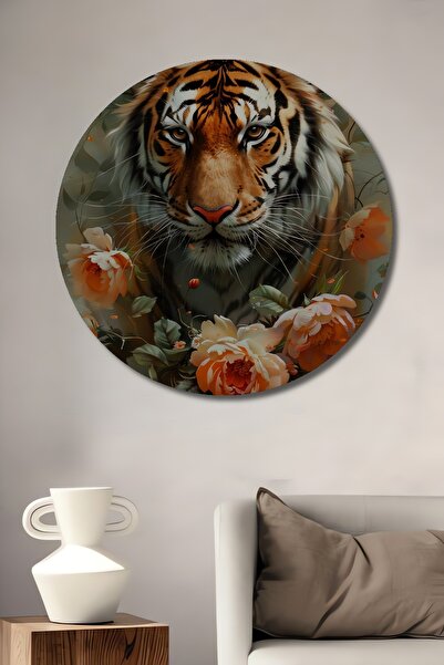 Teona Ahşap Grădina cu flori de tigru, decorativă, din lemn MDF, pictură mura...