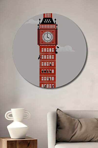 Teona Ahşap Pictură decorativă din lemn MDF Big Ben pentru perete pentru casă...