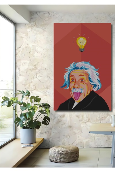 Teona Ahşap Albert Einstein Idei creative Pictură decorativă din lemn MDF Pictură dreptunghiulară