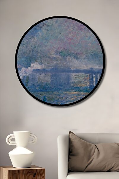 Teona Ahşap Очарователният допир на творбите на Моне в дизайн с рамка Дървена...