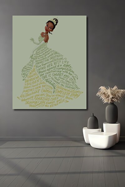 Teona Ahşap Prințesa și Broasca Tablou decorativ din lemn MDF pentru perete a...