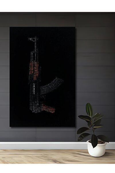 Teona Ahşap Pictură decorativă de perete din lemn MDF AK47 pentru casă/loc de...