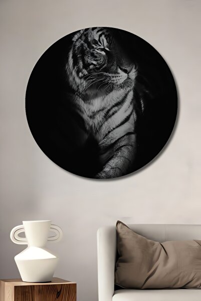 Teona Ahşap Pictură decorativă de perete din lemn MDF cu tigru fermecător pen...