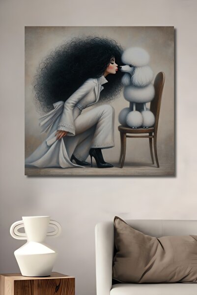 Teona Ahşap Μαύρο και άσπρο Κομψό Διακοσμητικό Ξύλινο MDF Ζωγραφική Τοίχου γι...