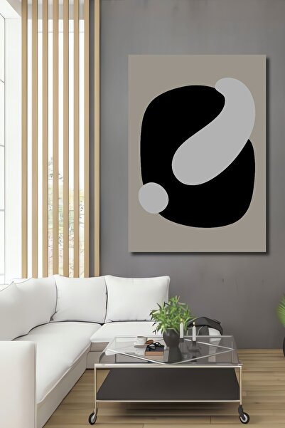 Teona Ahşap Artă abstractă minimalistă, alb-negru, pictură decorativă din lemn MDF, pictură dreptunghiulară