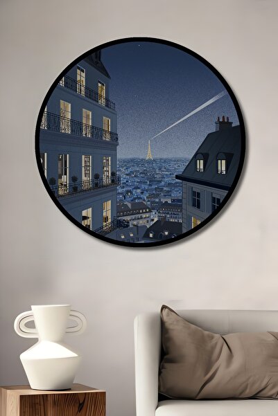 Teona Ahşap Рамка в стил Париж нощна гледка Айфелова кула Декоративна дървена...