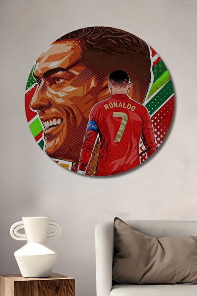 Teona Ahşap Pictură decorativă din lemn MDF pentru perete pentru casă/lugar de muncă Pictură rotundă pentru perete pentru casă/lugar de muncă