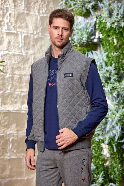 Cossy By Aqua 25449 Men's Anthracite 3-Piece Tracksuit with Vest