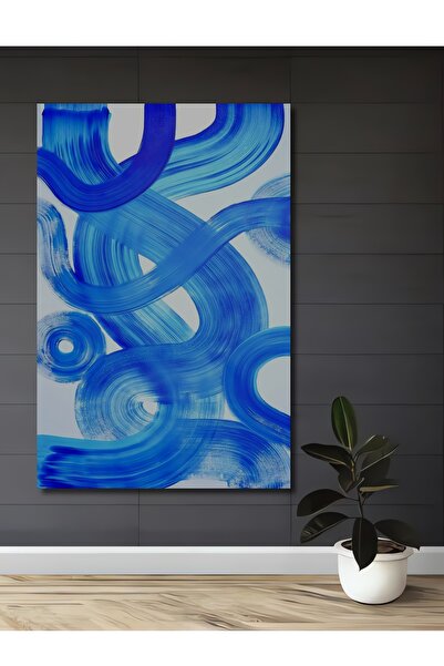 Teona Ahşap Pictură murală decorativă din lemn MDF cu pensulă magică albastră...