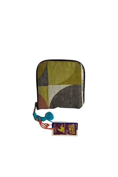 Old Cotton Vintage Colorful Casual Unisex Wallet 13X13Cm
