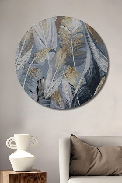 Teona Ahşap Pictură murală decorativă din lemn MDF cu frunze abstracte cu mod...