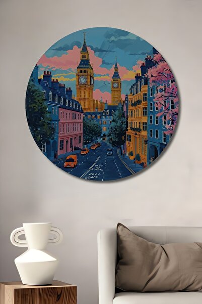 Teona Ahşap Pictură decorativă de perete din lemn MDF, Londra, fermecătoare, ...