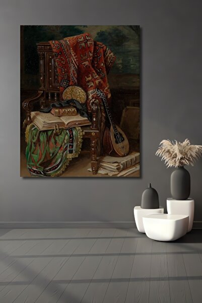 Teona Ahşap Otantik Müzik Köşesi Dekoratif Ahşap MDF Ev/İşyeri Duvar Tablo Di...