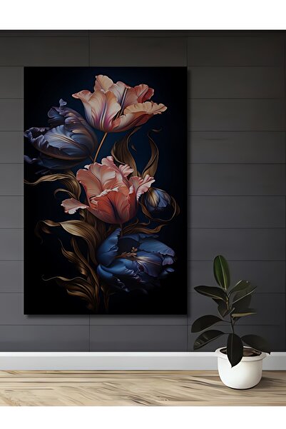 Teona Ahşap Pictură decorativă de perete din lemn MDF, Eleganță Florală, pent...