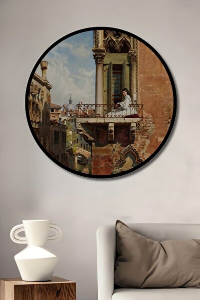 Teona Ahşap Насладете се на гледката от балкона с декоративна дървена MDF кръ...