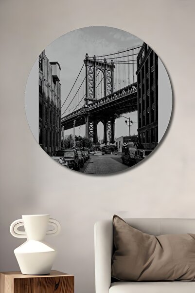 Teona Ahşap Podul Manhattan, pictură decorativă din lemn MDF pentru perete ac...