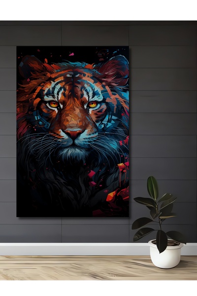 Teona Ahşap Pictură decorativă din lemn MDF cu artă abstractă colorată cu tig...