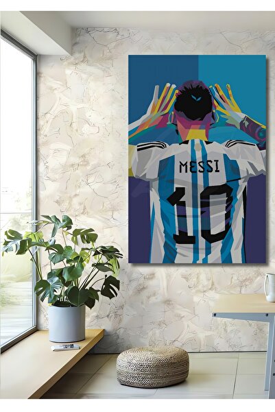 Teona Ahşap Pictură decorativă din lemn MDF Messi pentru perete pentru casă/l...
